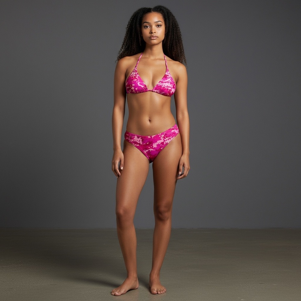 SKIMS Recycled Swim Set | Pink Camo